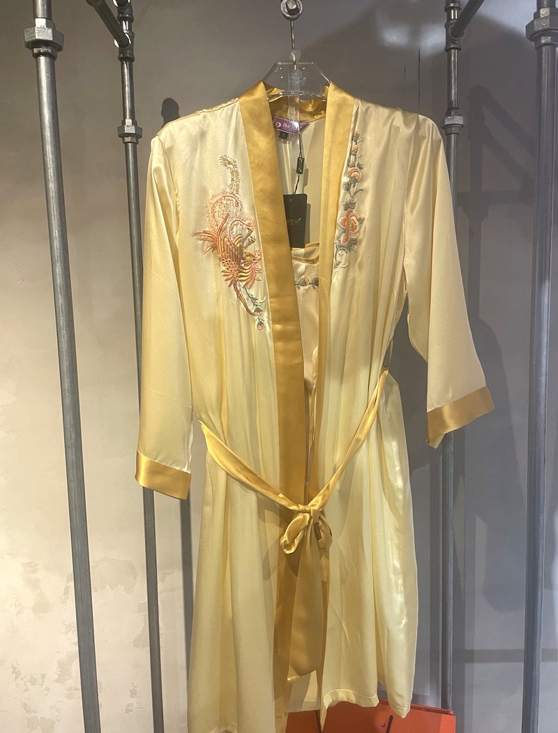 Phoenix Embroidery Silk Robe