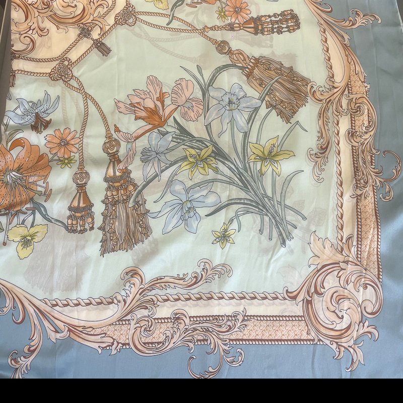 Rococo Floral Silk Scarf